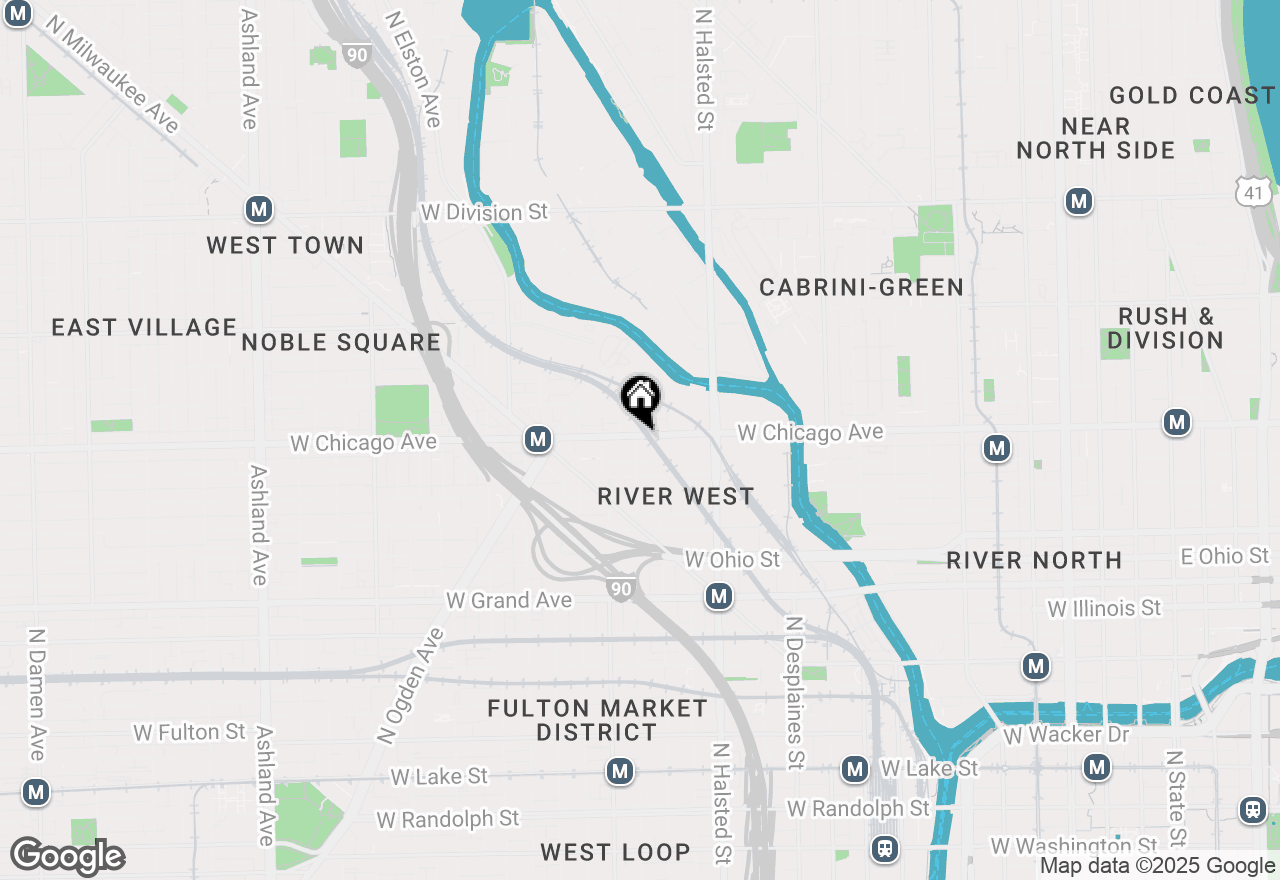 Map of 729 N Sangamon Street #310, Chicago, IL 60642