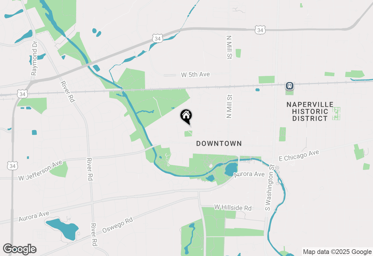 Map of 21 S Laird Street, Naperville, IL 60540