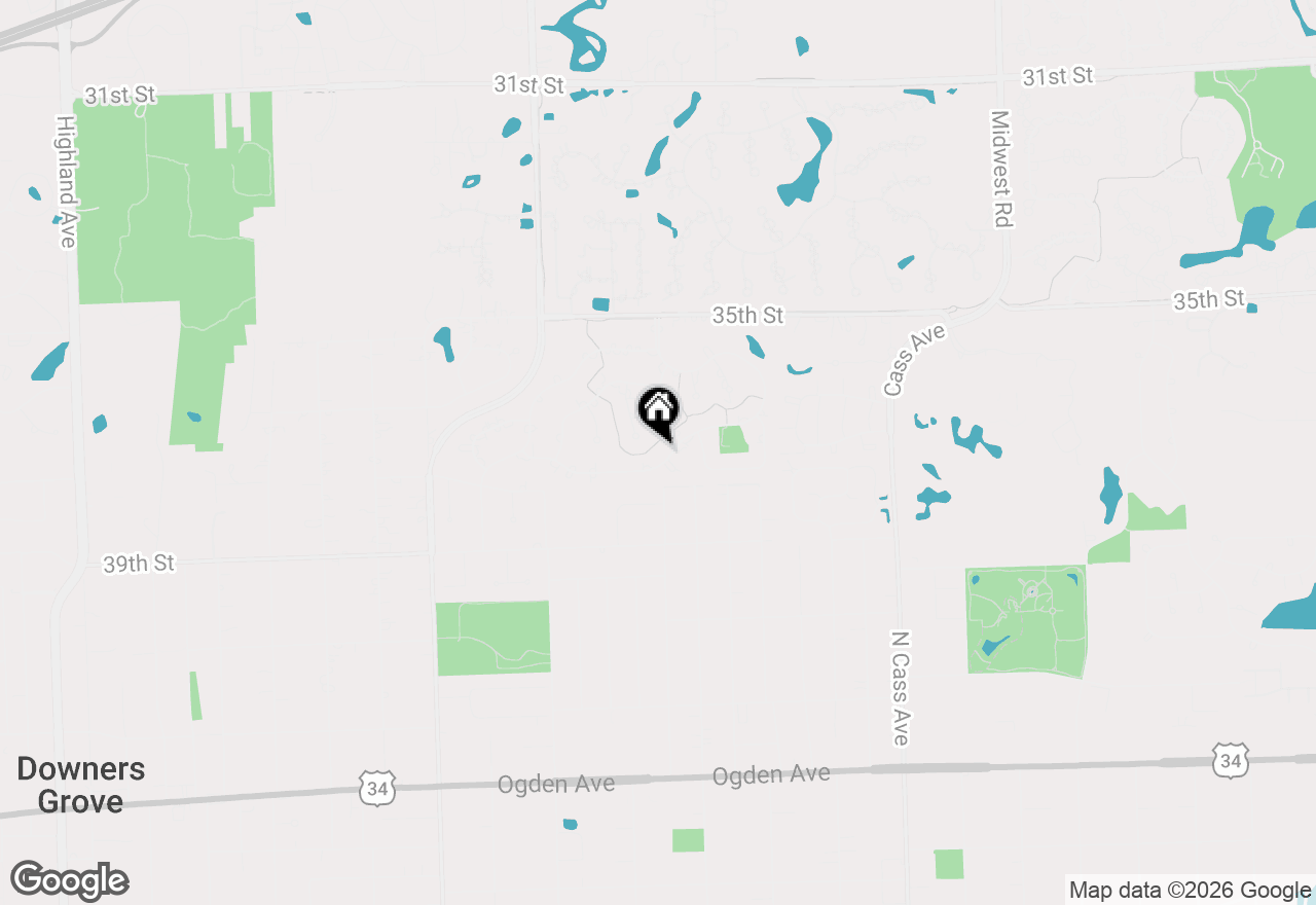 Map of 154 Saddle Brook Drive, Oak Brook, IL 60523