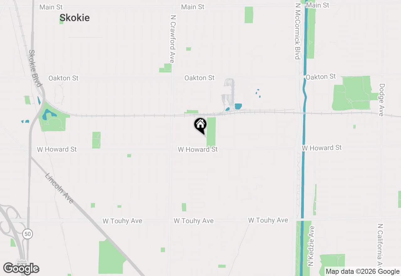 Map of 3820 Dobson Street, Skokie, IL 60076