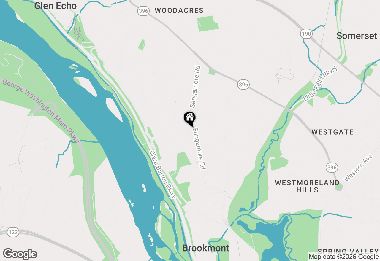 Map of 5019 Wyandot Court, Bethesda, MD 20816