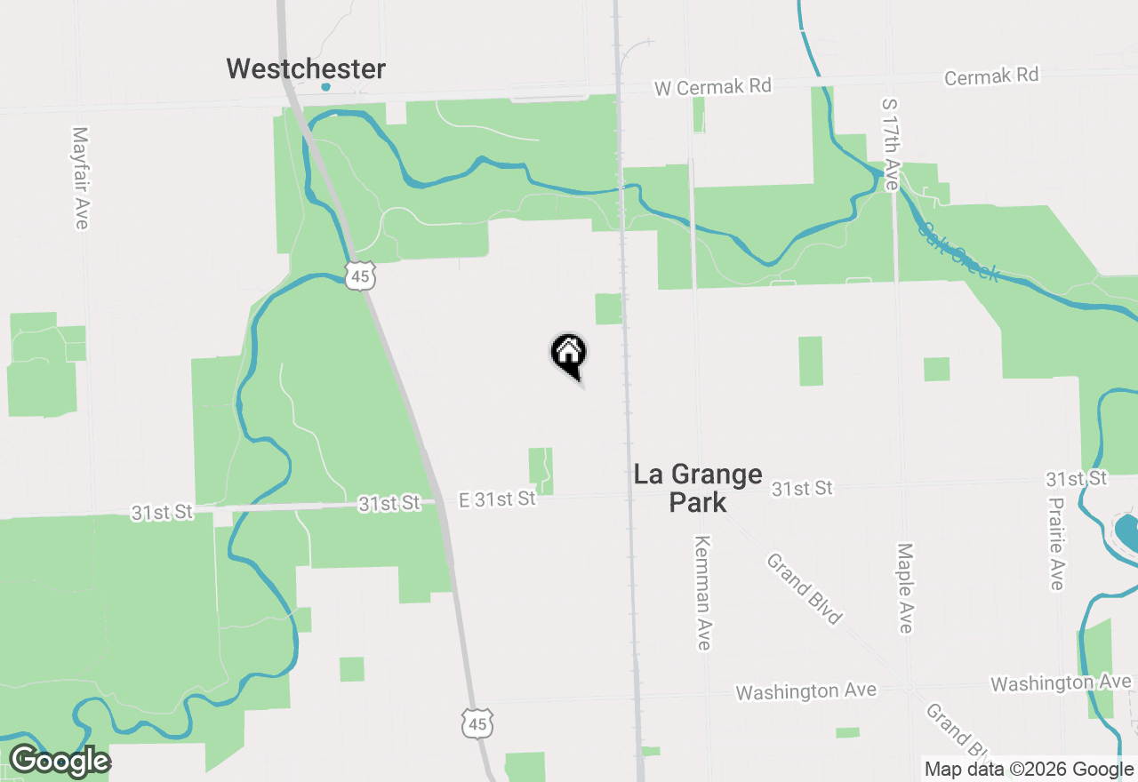 Map of 1401 Forest Road, La Grange Park, IL 60526