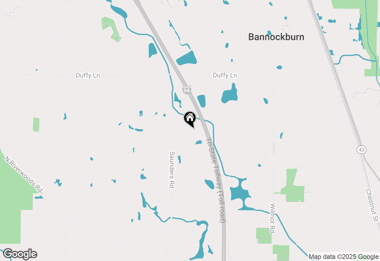 Map of 1709 E Course Drive, Riverwoods, IL 60015