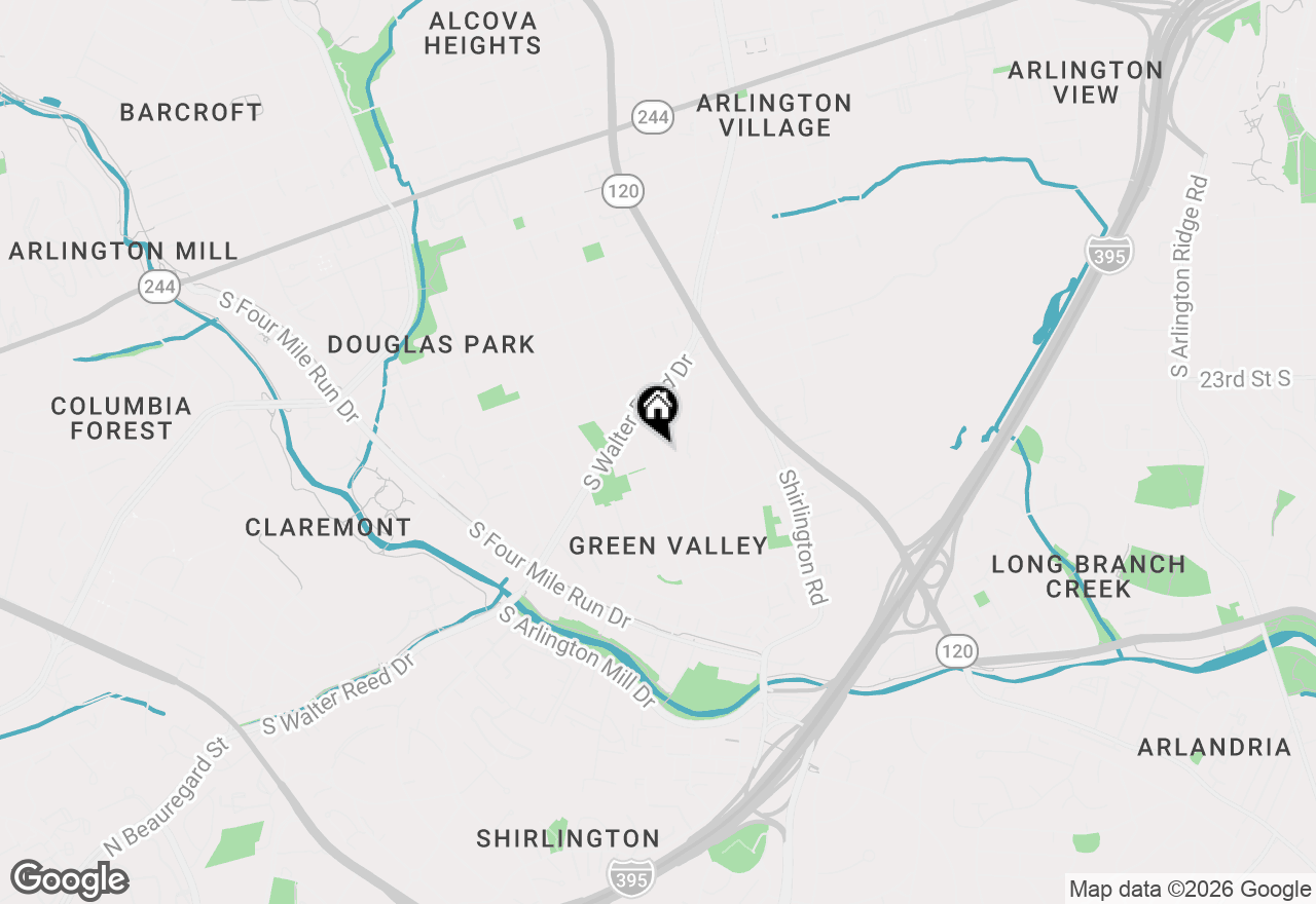 Map of 2022 S Monroe Street, Arlington, VA 22204