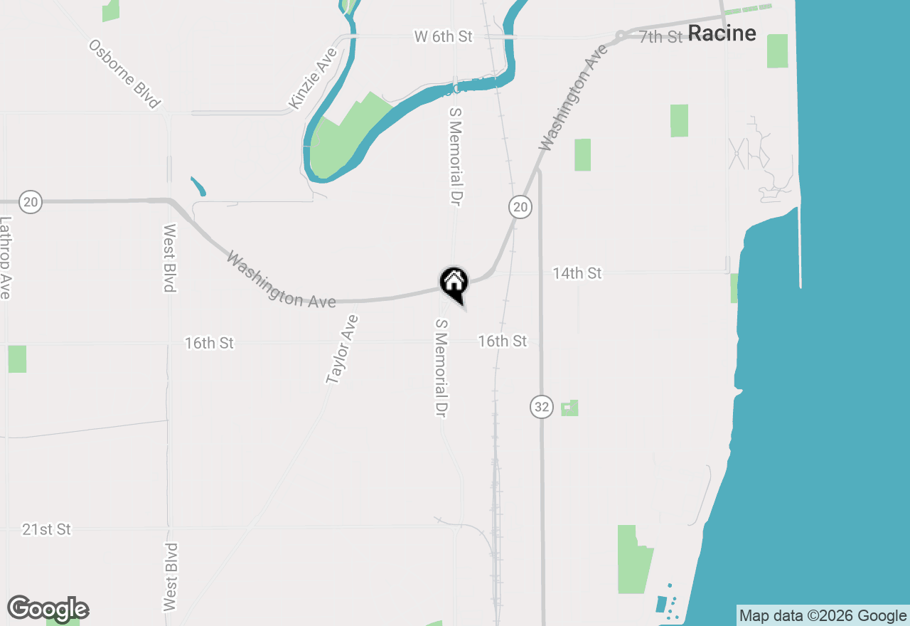 Map of 1504 Owen Ave, Racine, WI 53403