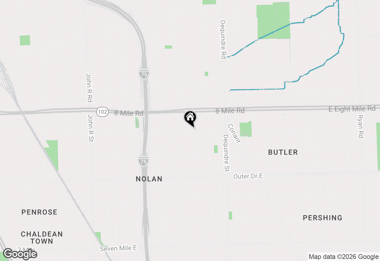 Map of 20401 Greeley Street, Detroit, MI 48203