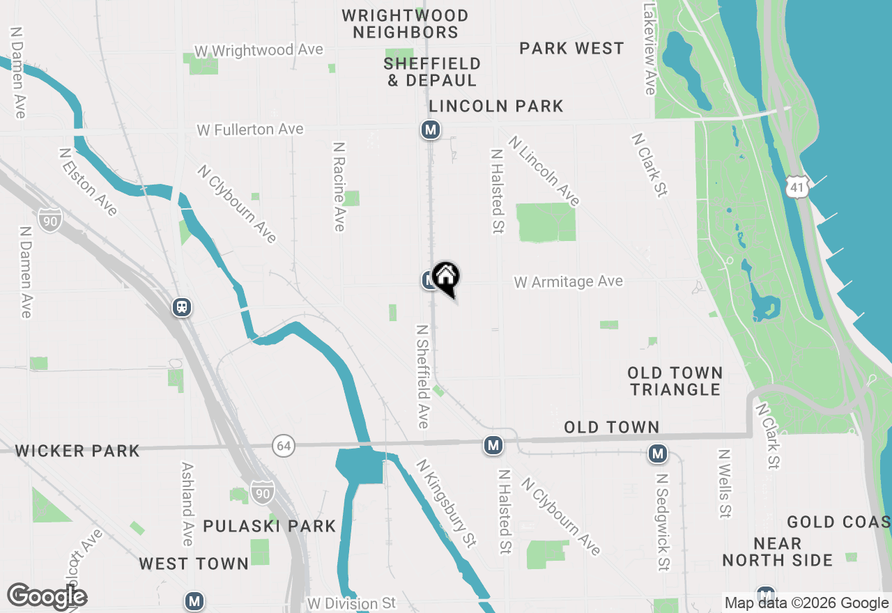 Map of 1939 N Bissell Street, Chicago, IL 60614