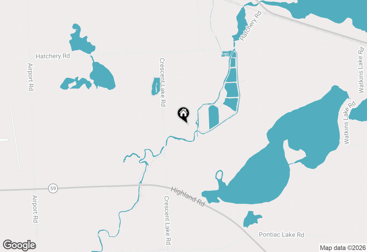 Map of 1954 Ash Court, Waterford, MI 48328