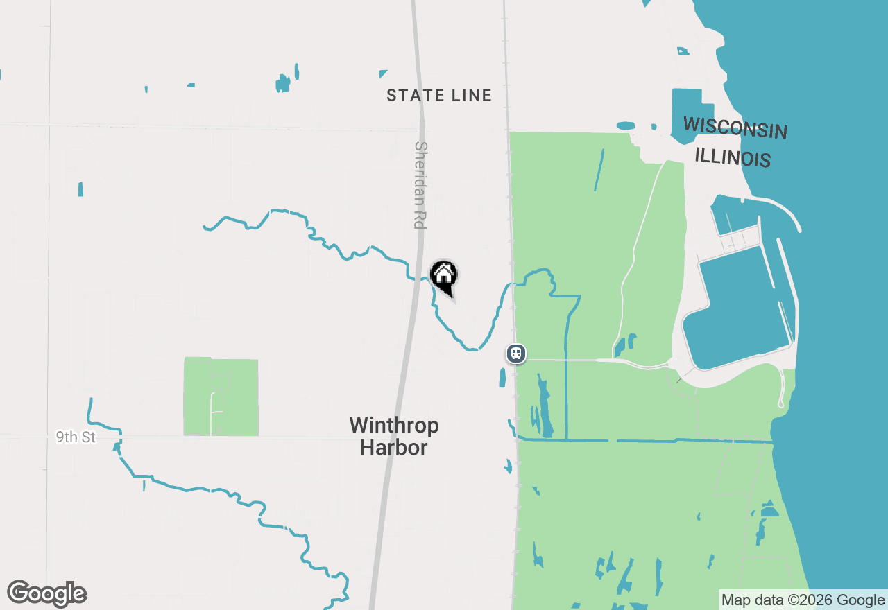 Map of 1636 Deerpath Circle, Winthrop Harbor, IL 60096