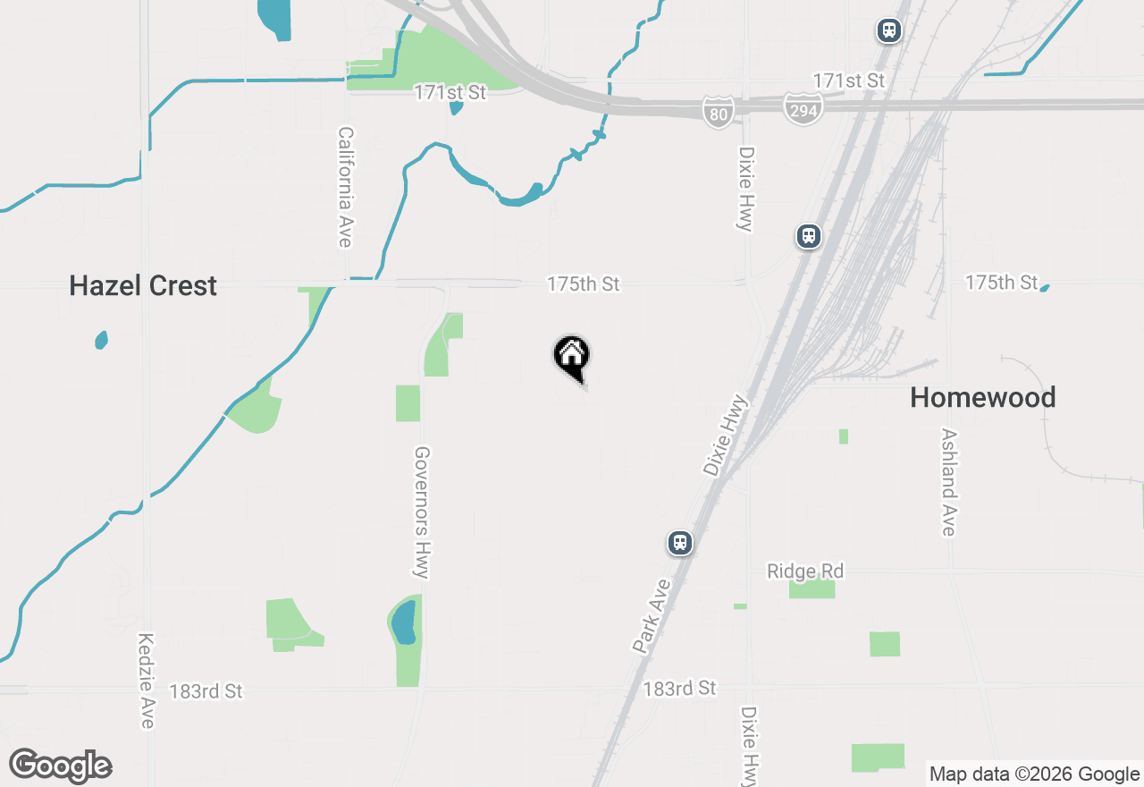 Map of 2334 Maple Road, Homewood, IL 60430