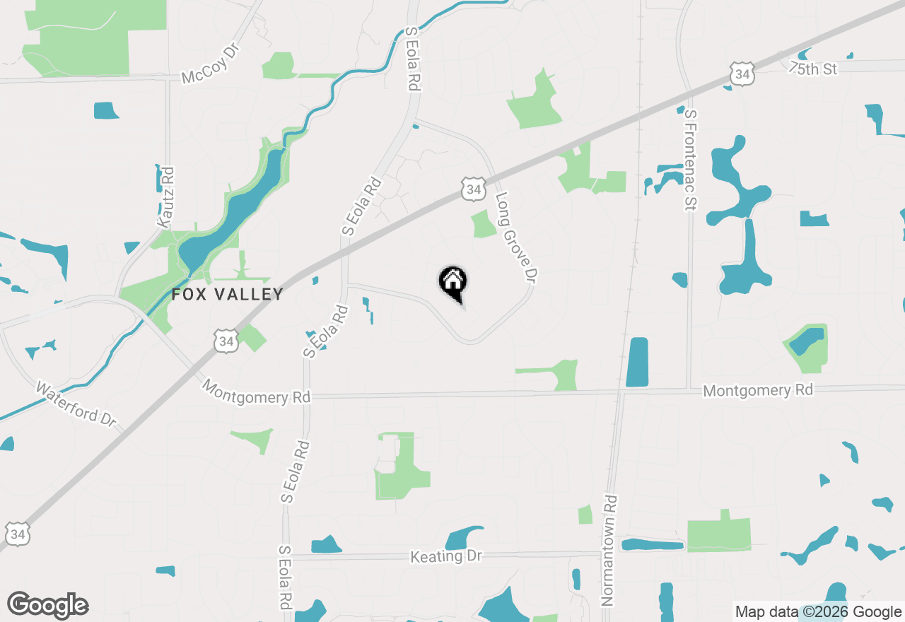 Map of 2910 Worcester Lane, Aurora, IL 60504