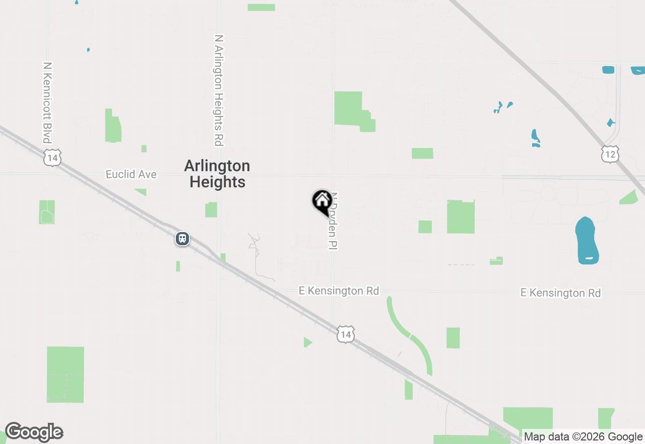Map of 215 N Lincoln Lane, Arlington Heights, IL 60004