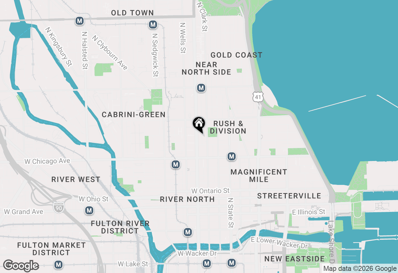 Map of 875 N La Salle Drive #1N, Chicago, IL 60610
