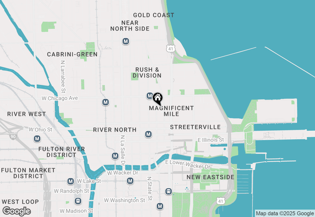 Map of 30 E Huron Street #2101, Chicago, IL 60611