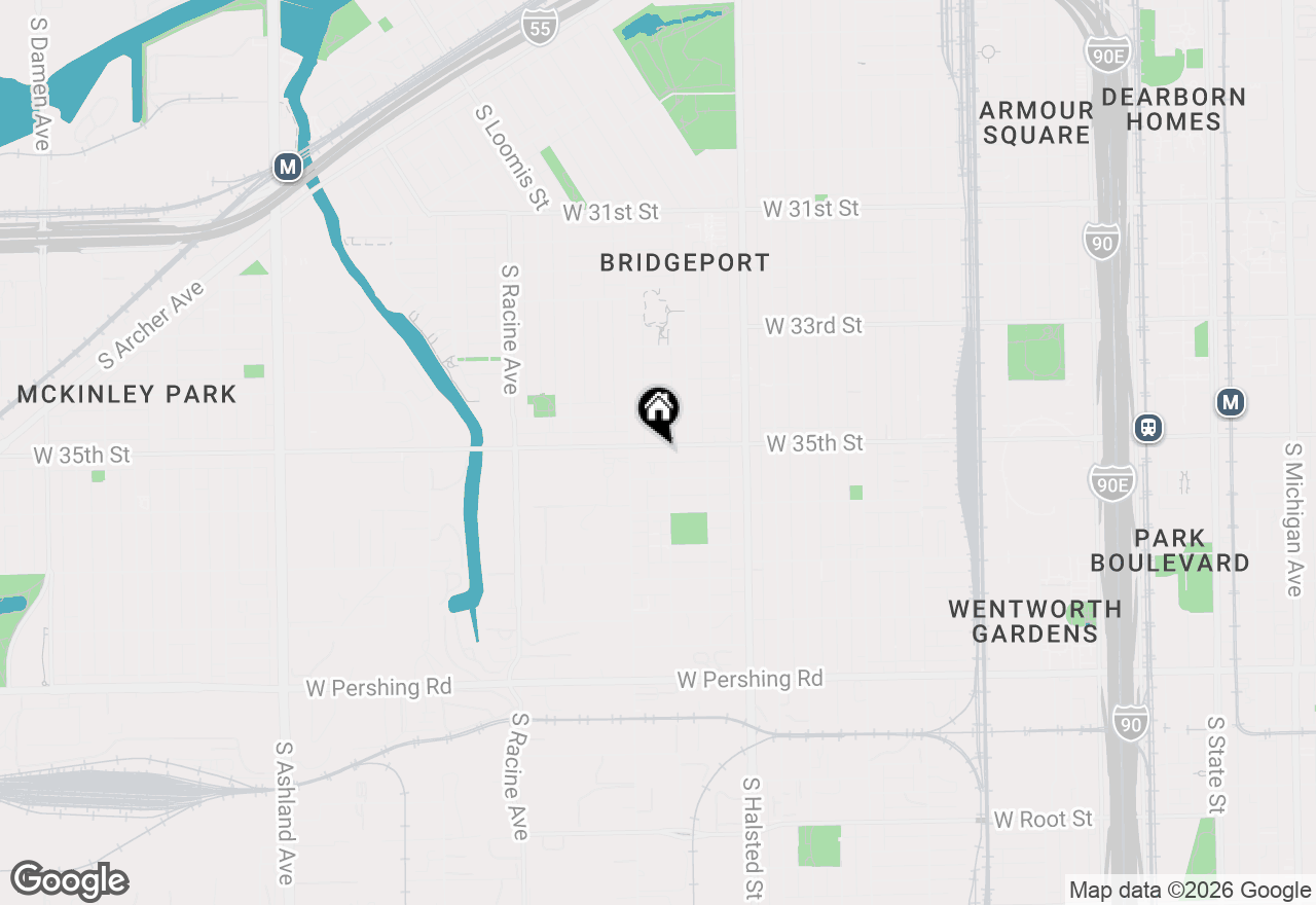 Map of 3500 S Sangamon Street #415, Chicago, IL 60609
