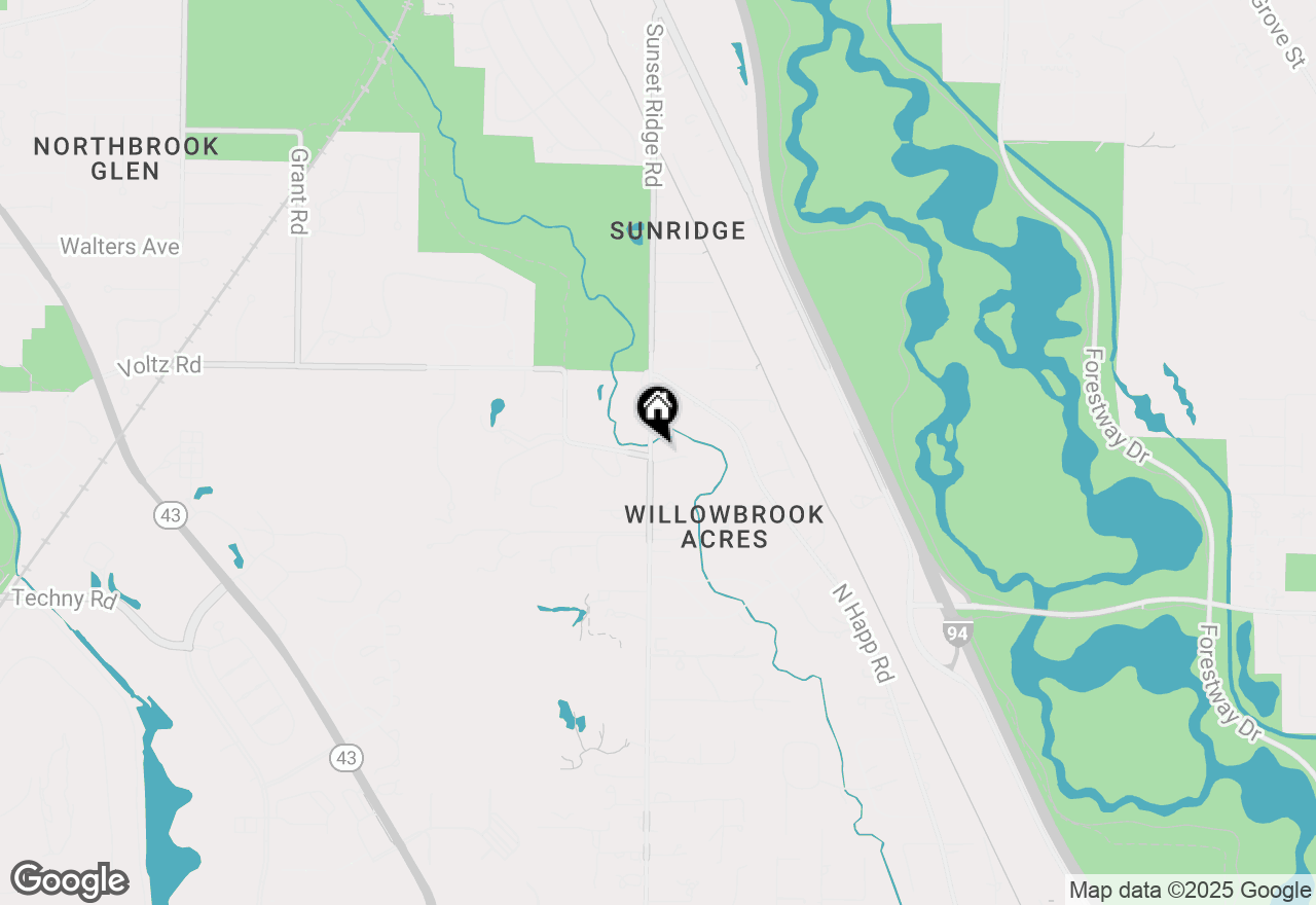 Map of 350 Sunset Court, Northbrook, IL 60062