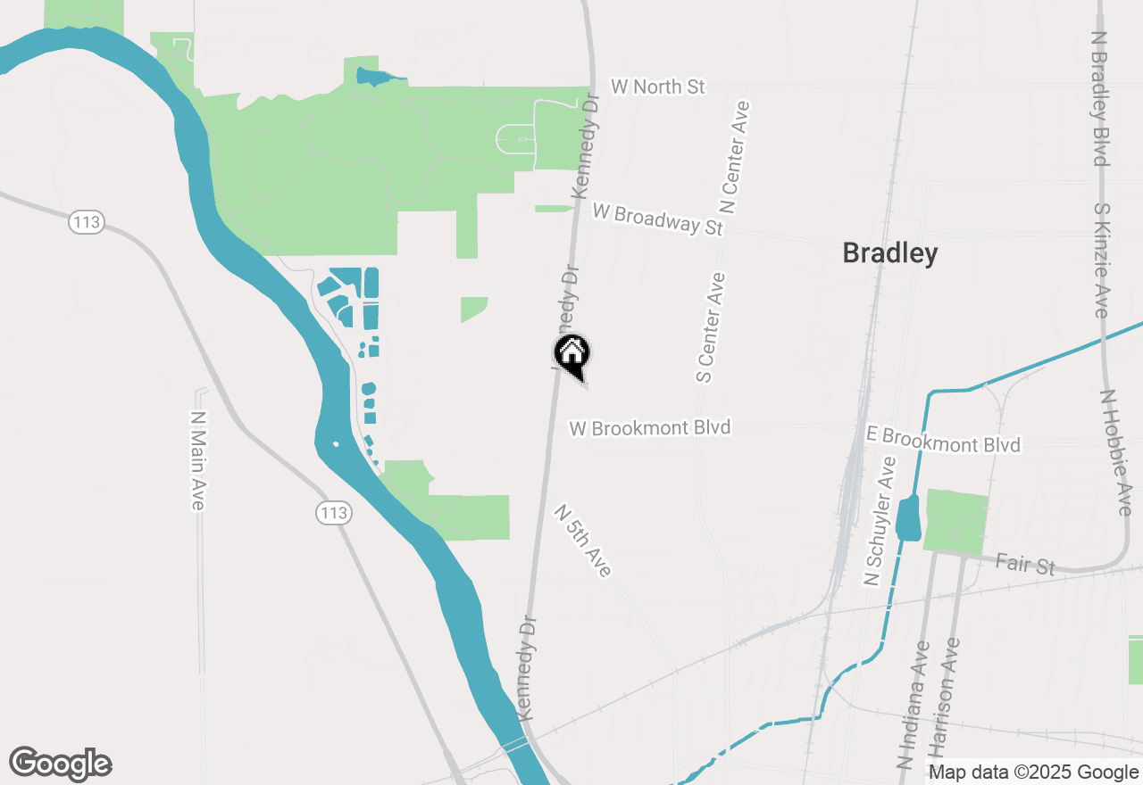 Map of 1406 Cook Boulevard, Bradley, IL 60915