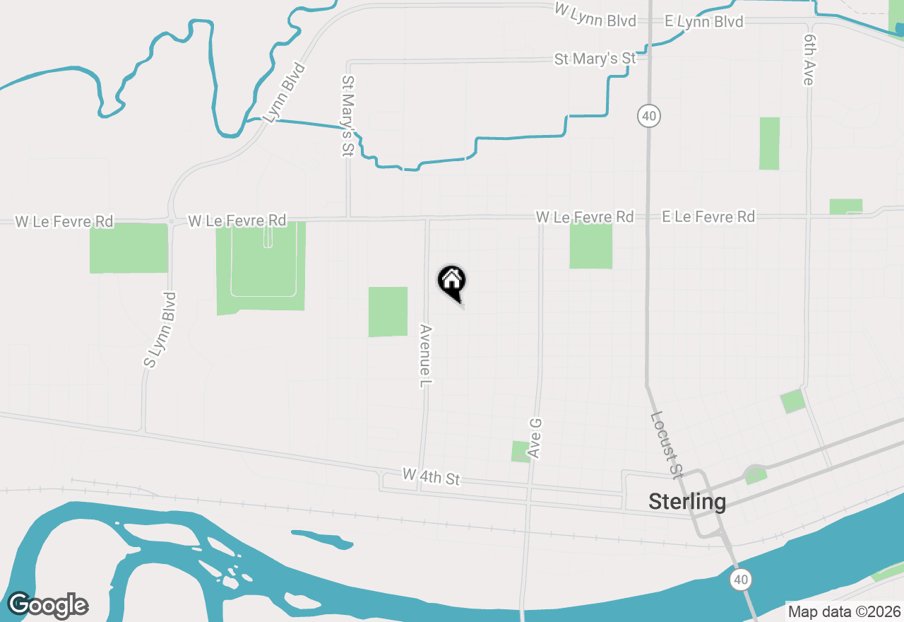 Map of 1202 Ave K, Sterling, IL 61081