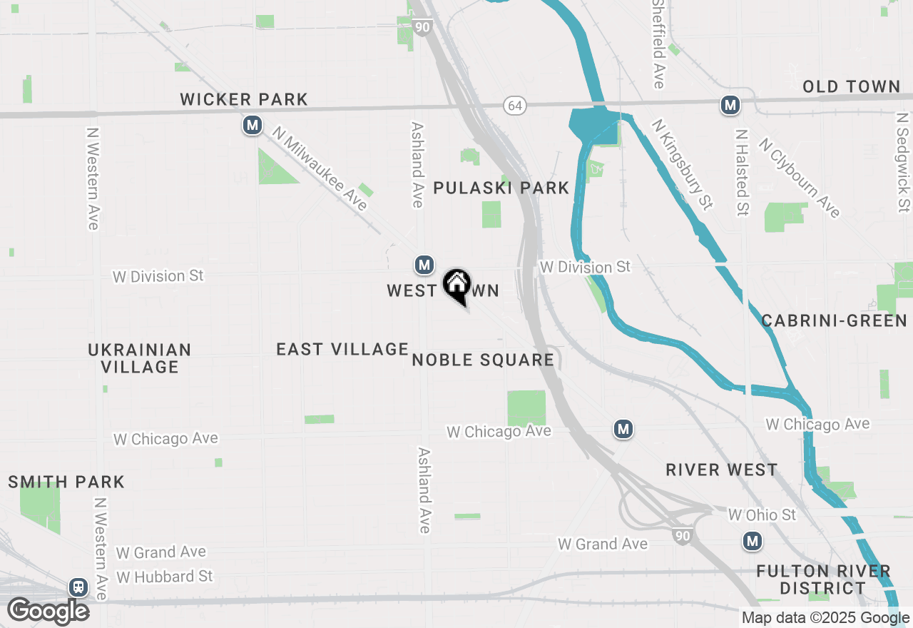 Map of 1509 W Thomas Street, Chicago, IL 60642
