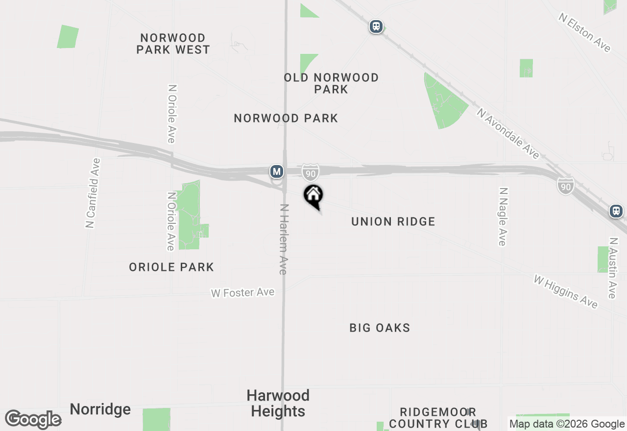 Map of 5407 N Mont Clare Avenue, Chicago, IL 60656