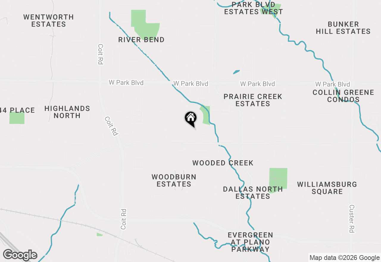 Map of 3321 Fontaine Street, Plano, TX 75075