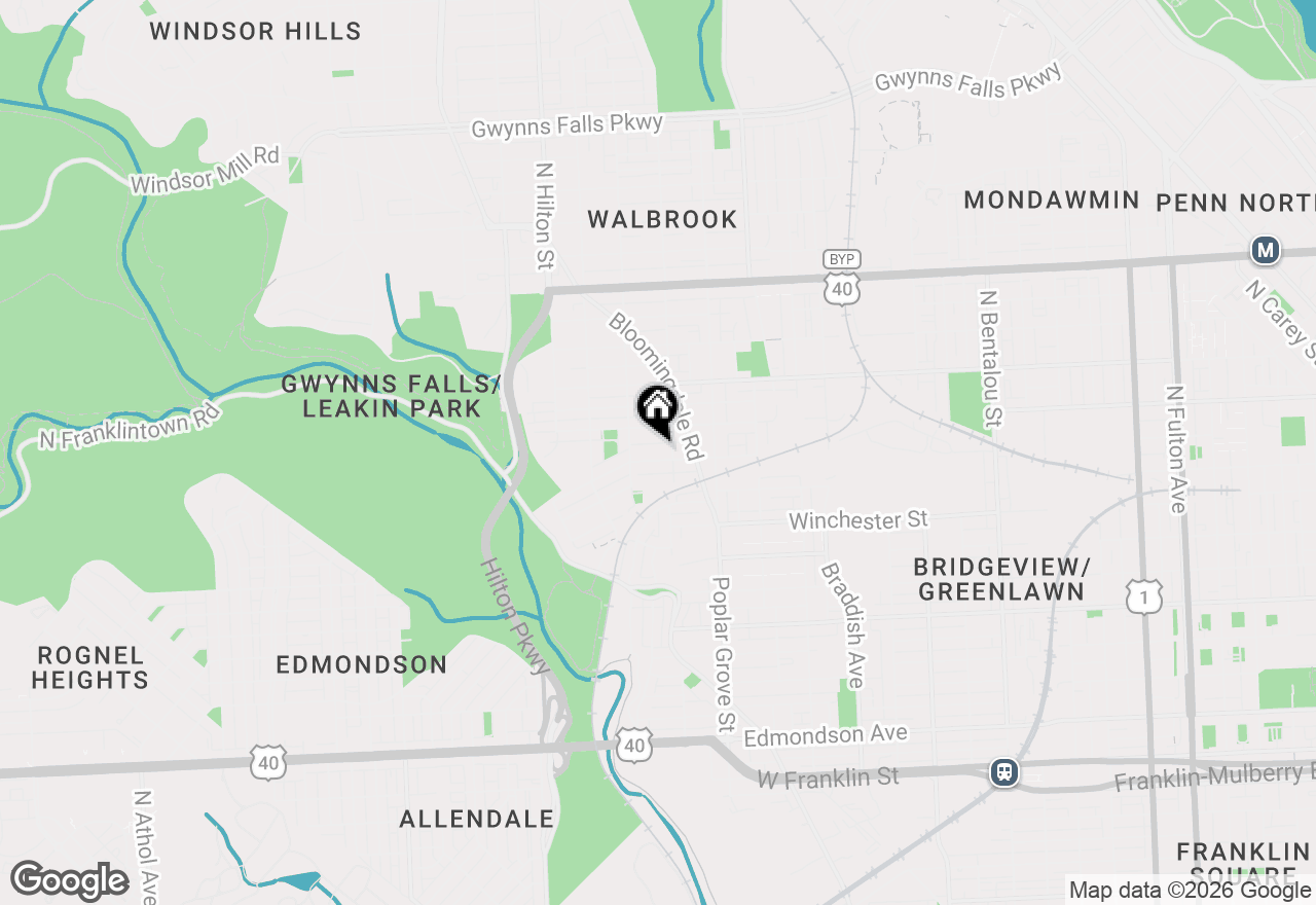 Map of 3014 Belmont Avenue, Baltimore, MD 21216