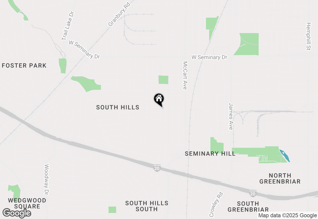 Map of 2717 Bilglade Road, Fort Worth, TX 76133