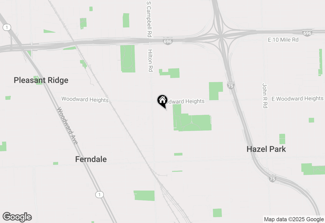 Map of 2529 Harris Street, Ferndale, MI 48220