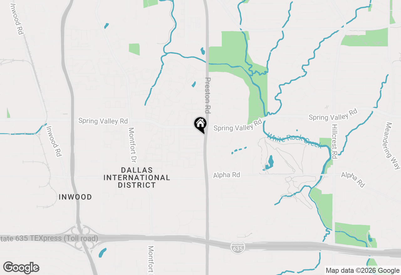 Map of 5632 Encore Drive, Dallas, TX 75240