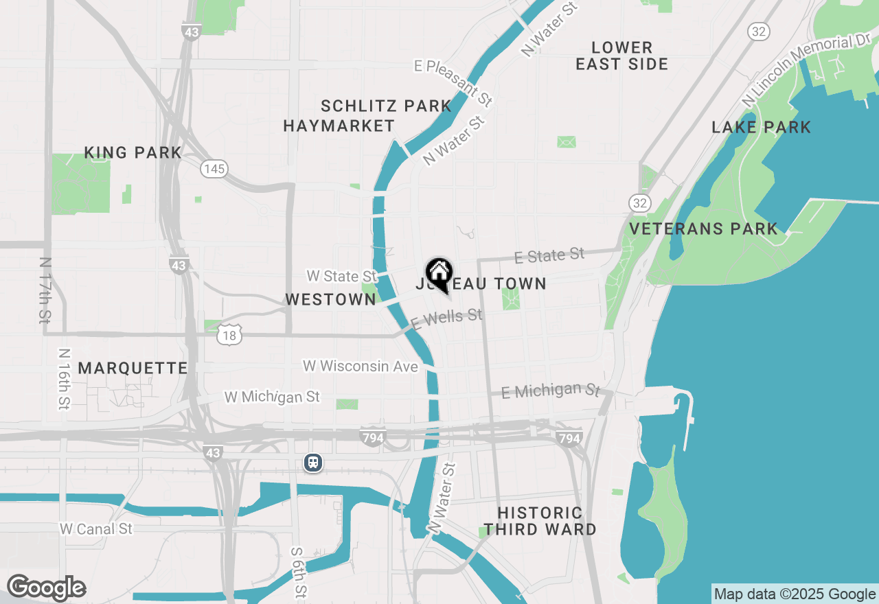 Map of 925 E Wells St #226, Milwaukee, WI 53202