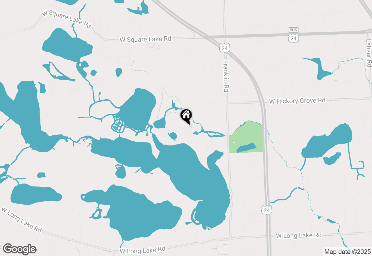 Map of 1266 Club Drive, Bloomfield Hills, MI 48302
