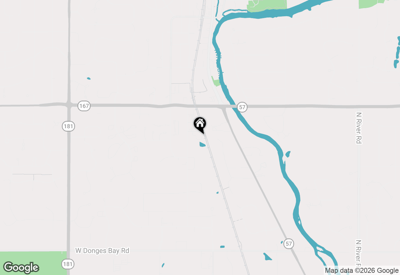 Map of 6230 W Fox Crossing Dr, Mequon, WI 53092