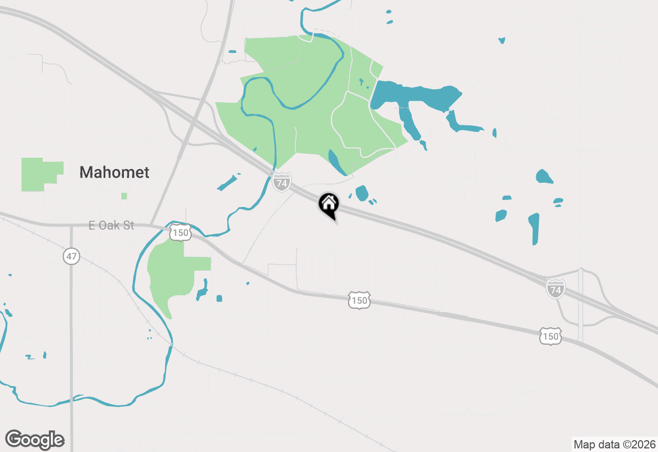 Map of 408 S Jeffery Drive, Mahomet, IL 61853
