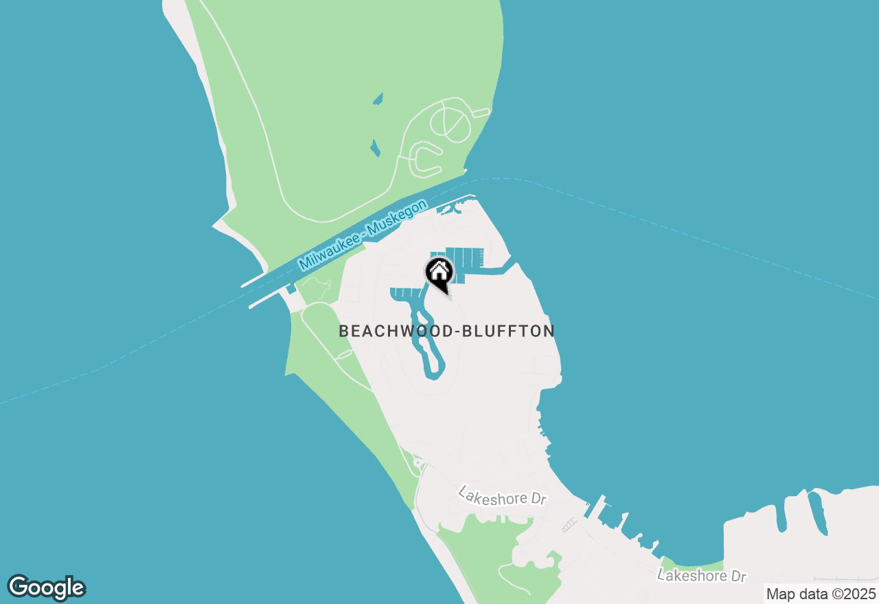 Map of 1427 E Harbour Towne Circle, Muskegon, MI 49441