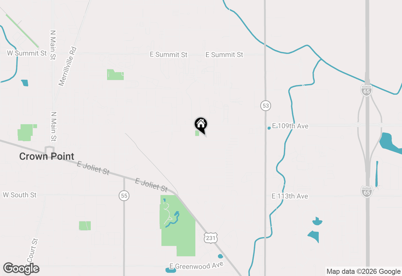 Map of 1610 Beech Drive, Crown Point, IN 46307