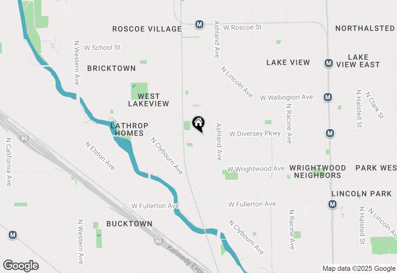 Map of 1707 W Diversey Parkway, Chicago, IL 60614