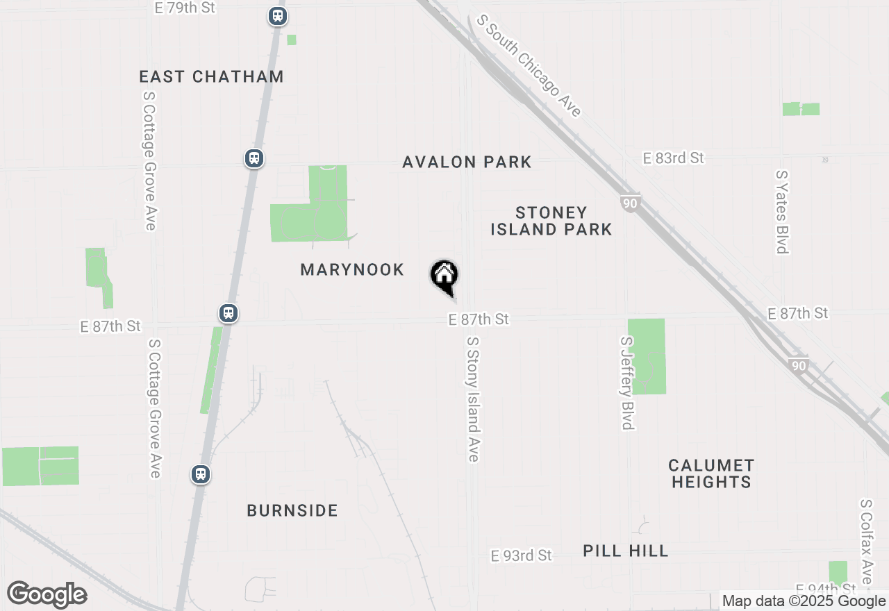 Map of 1523 E 86th Place, Chicago, IL 60619