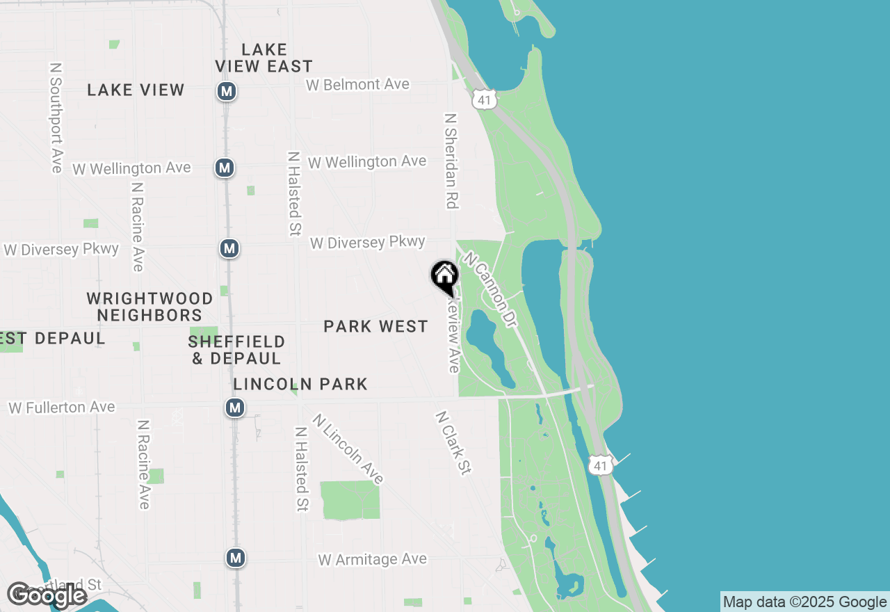 Map of 400 W Deming Place #2M, Chicago, IL 60614