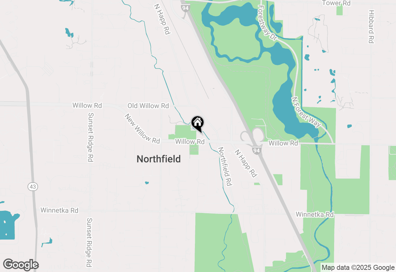 Map of 387 Bristol Street, Northfield, IL 60093