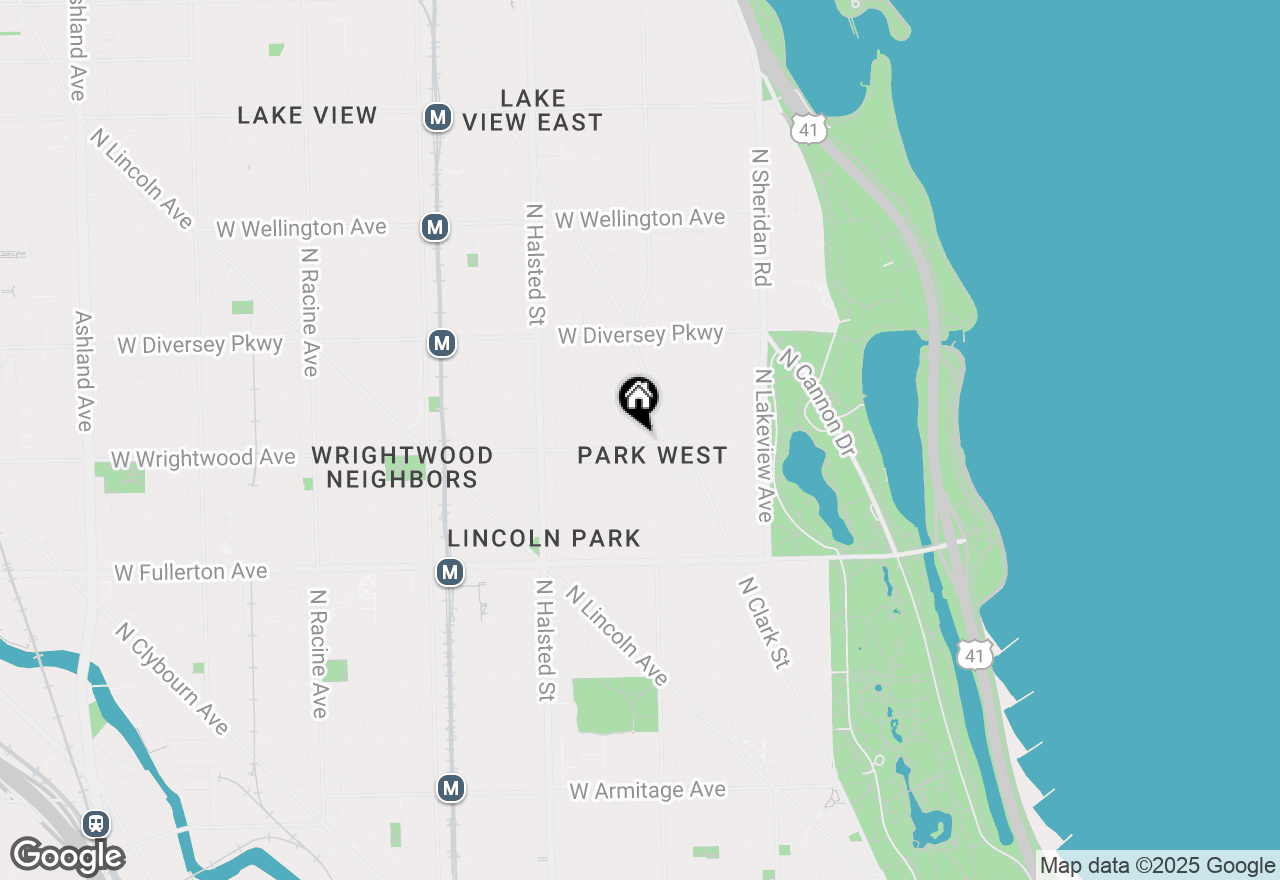 Map of 644 W Wrightwood Avenue #207, Chicago, IL 60614