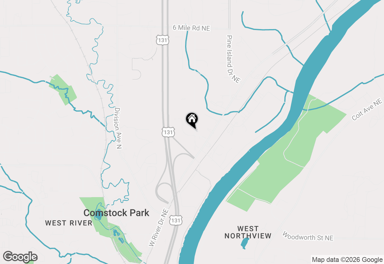 Map of 4595 Wakefield Avenue Ne, Comstock Park, MI 49321