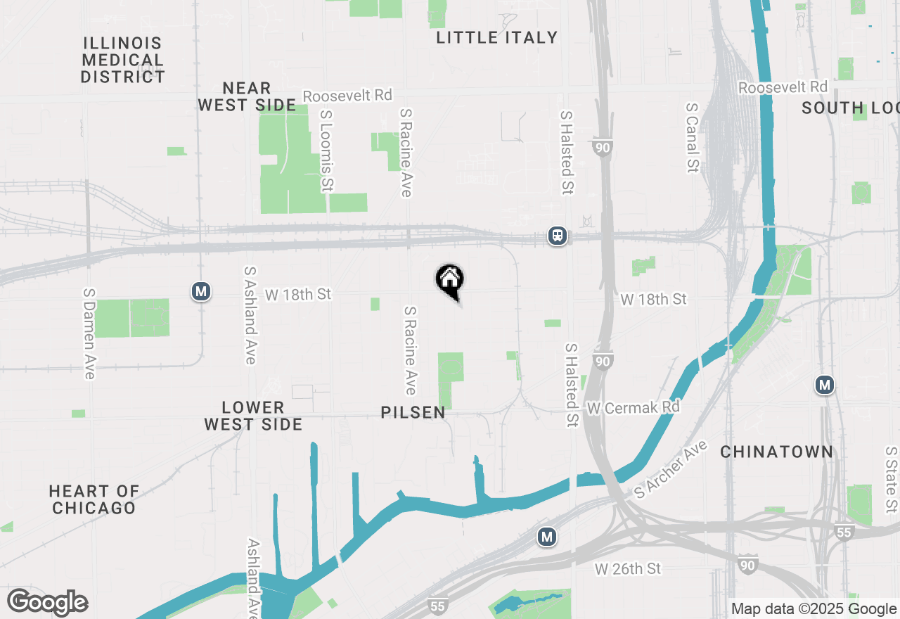 Map of 1117 W 18th Place, Chicago, IL 60608