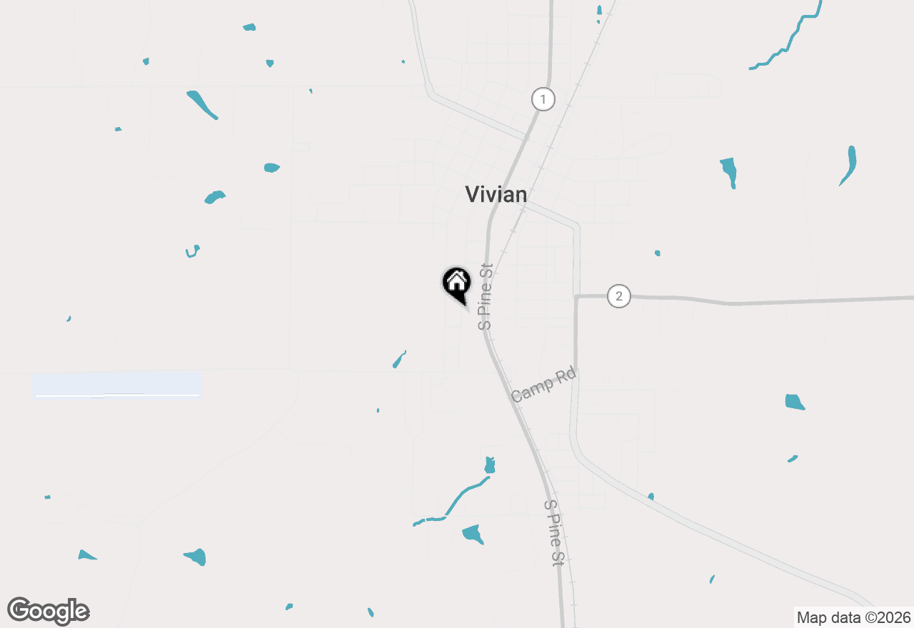 Map of 817 S Spruce Street, Vivian, LA 71082