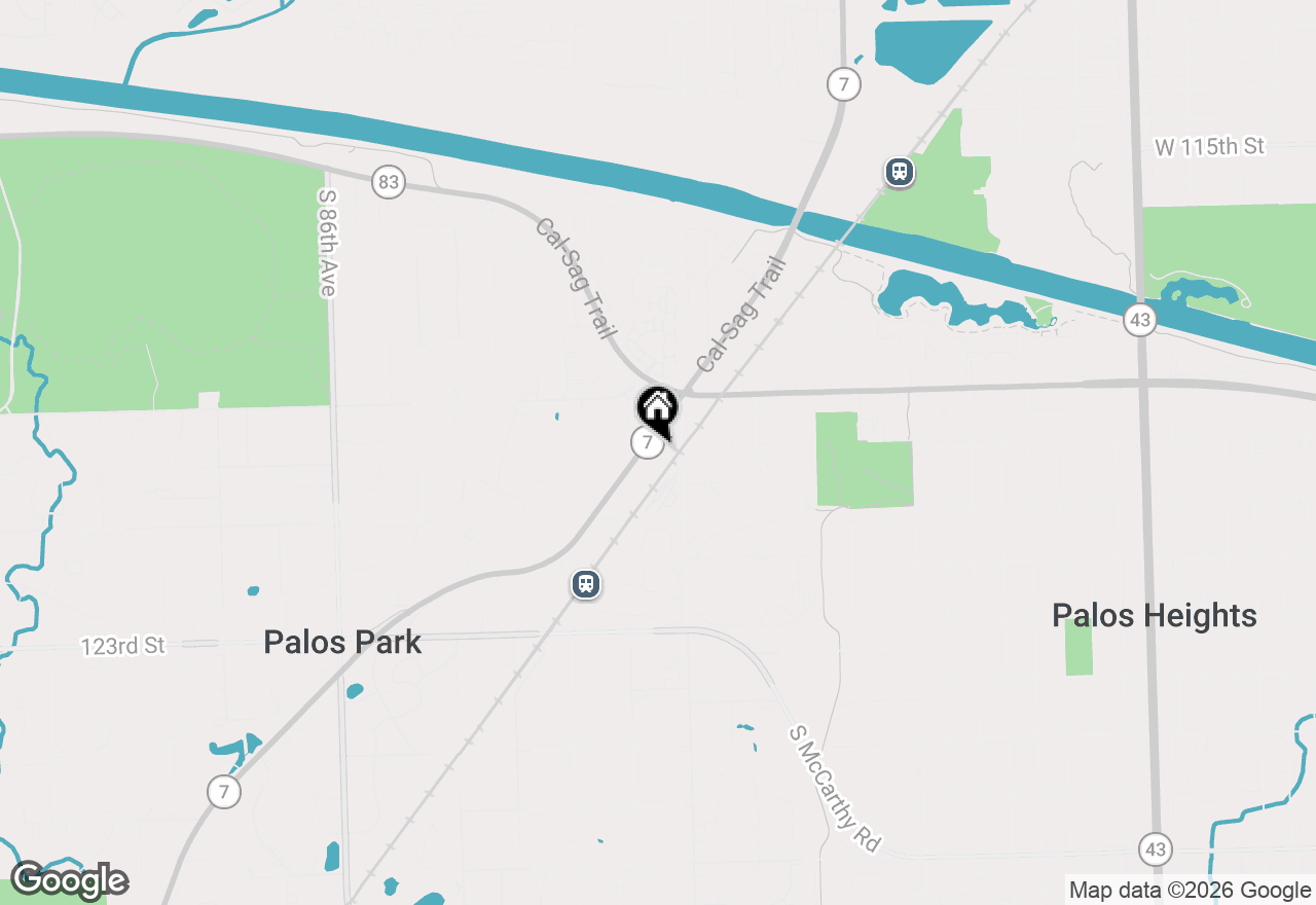 Map of 11923 Southwest Highway, Palos Park, IL 60464