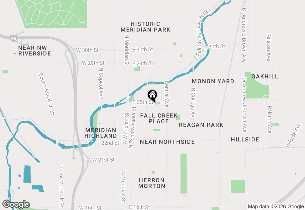 Map of 2446 N Alabama Street, Indianapolis, IN 46205