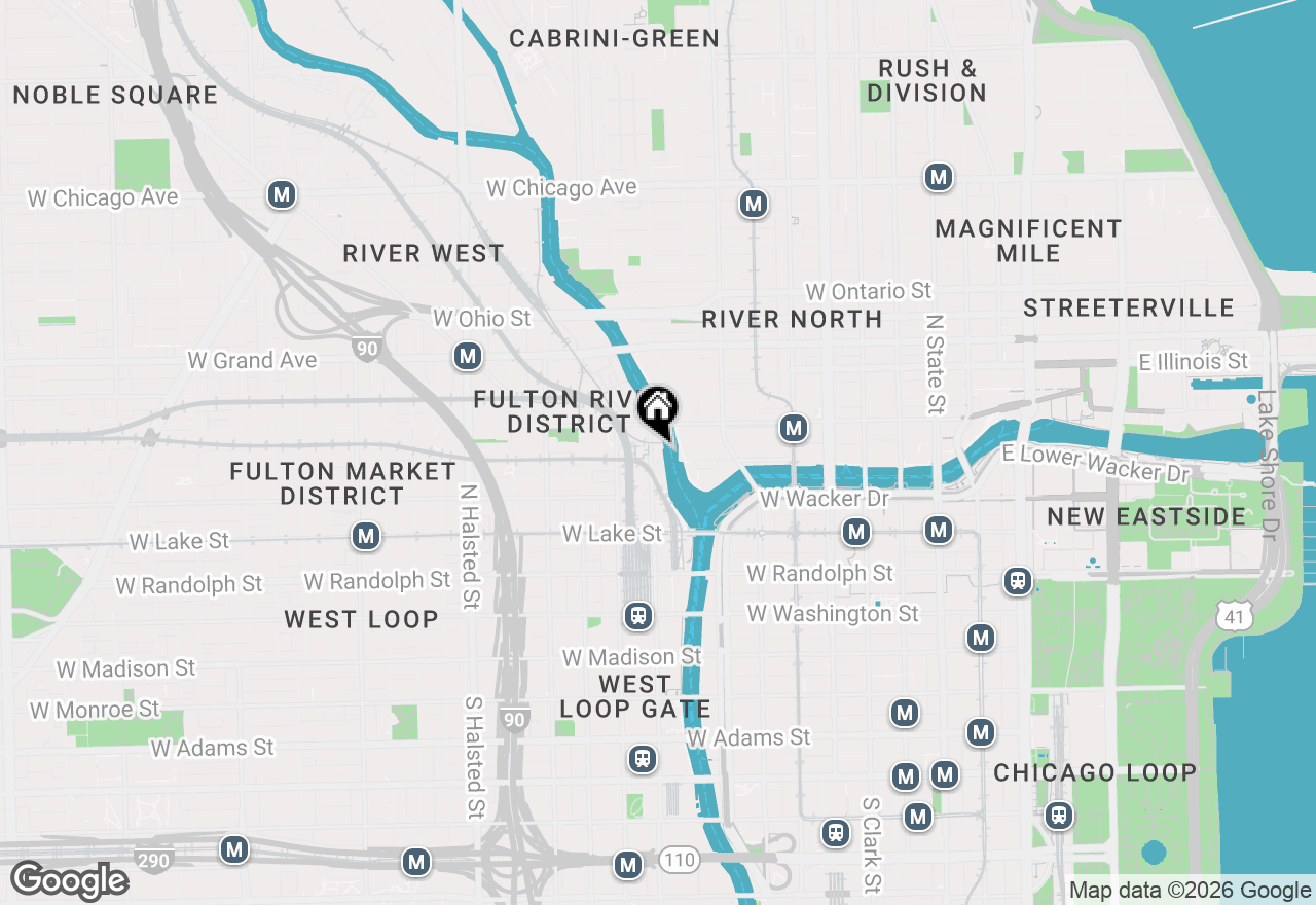 Map of 345 N Canal Street #1402, Chicago, IL 60606