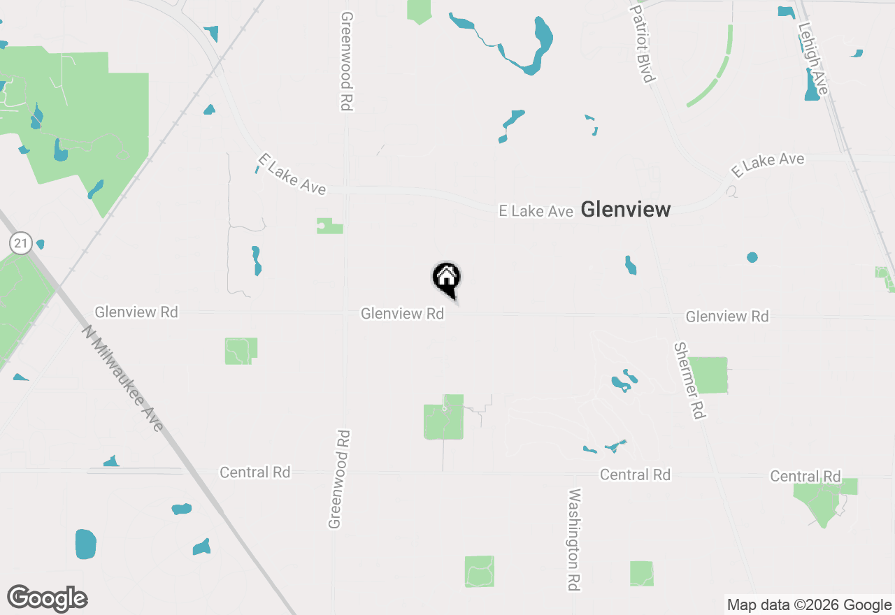 Map of 1002 Huber Lane, Glenview, IL 60025