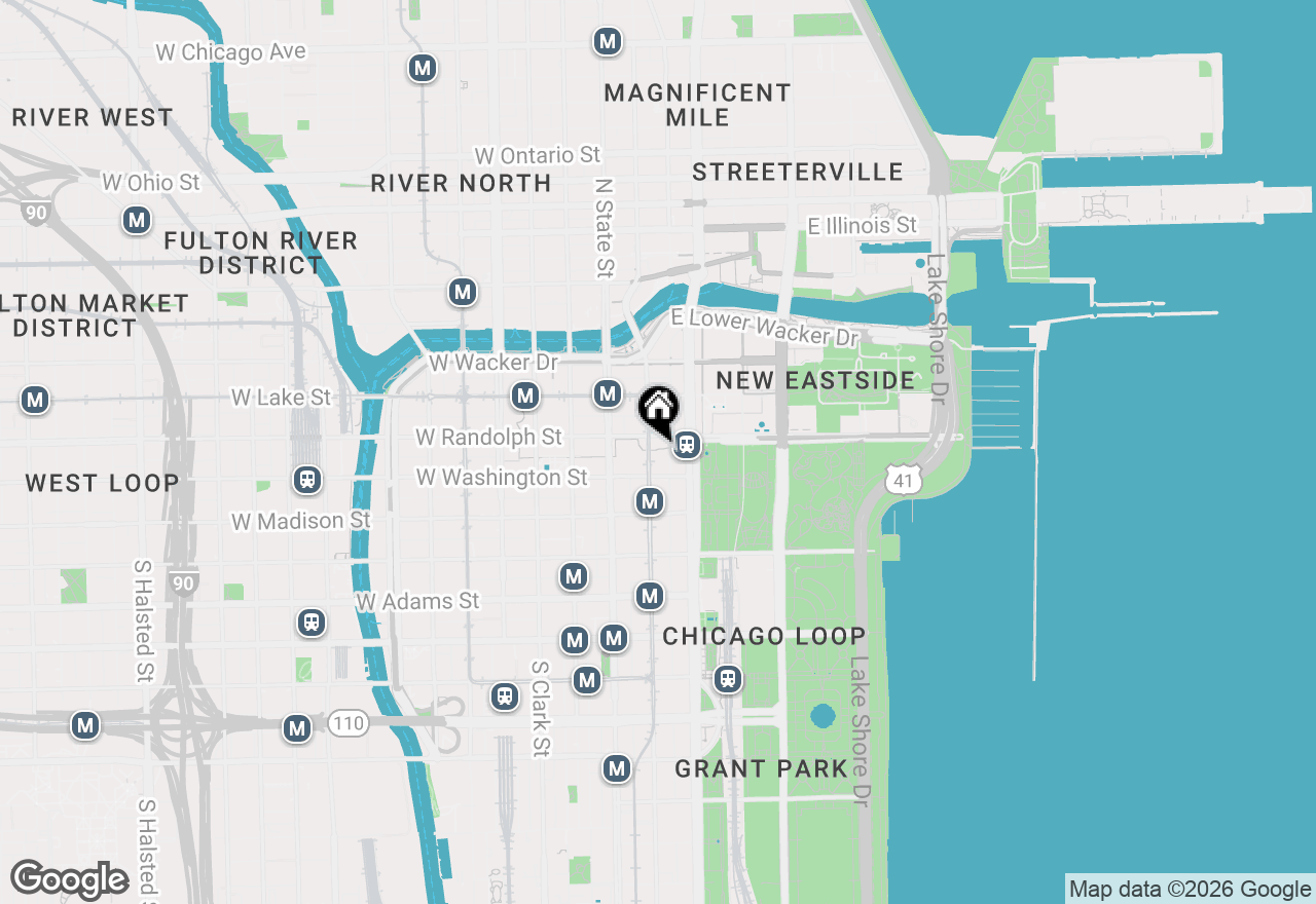 Map of 130 N Garland Court #2706, Chicago, IL 60602
