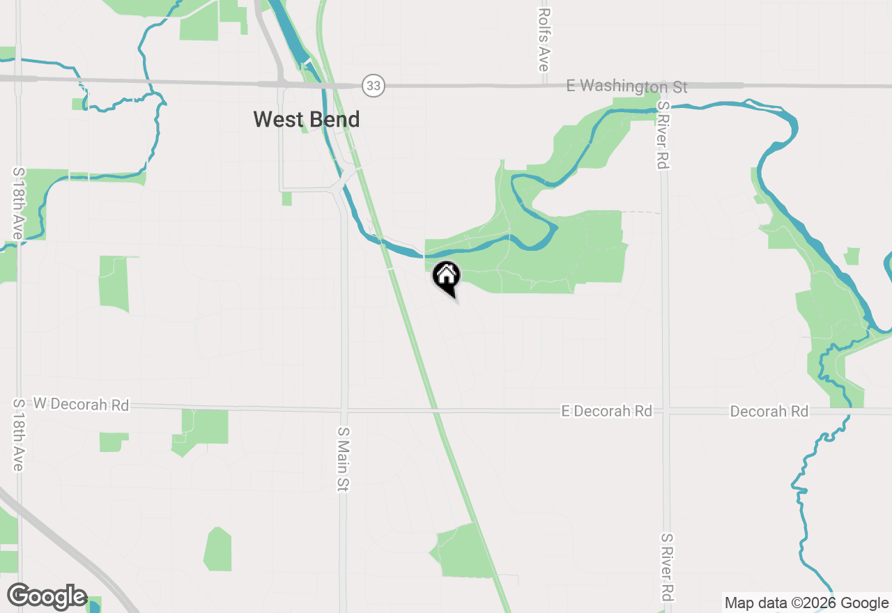Map of 608 Pennsylvania Ave, West Bend, WI 53095