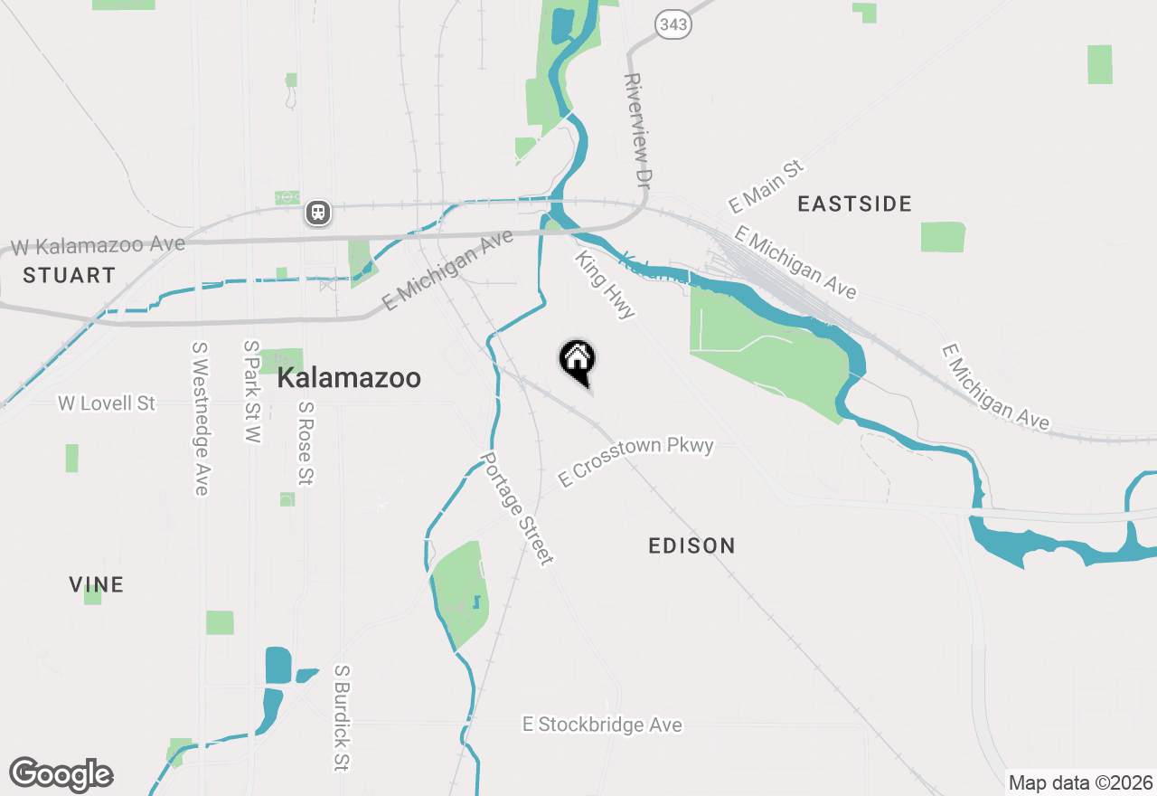 Map of 416 Fisher Street, Kalamazoo, MI 49001